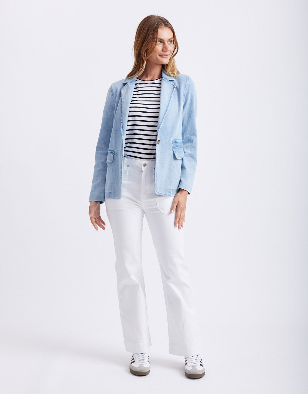 365 Days Denim Blazer (Ice Blue)