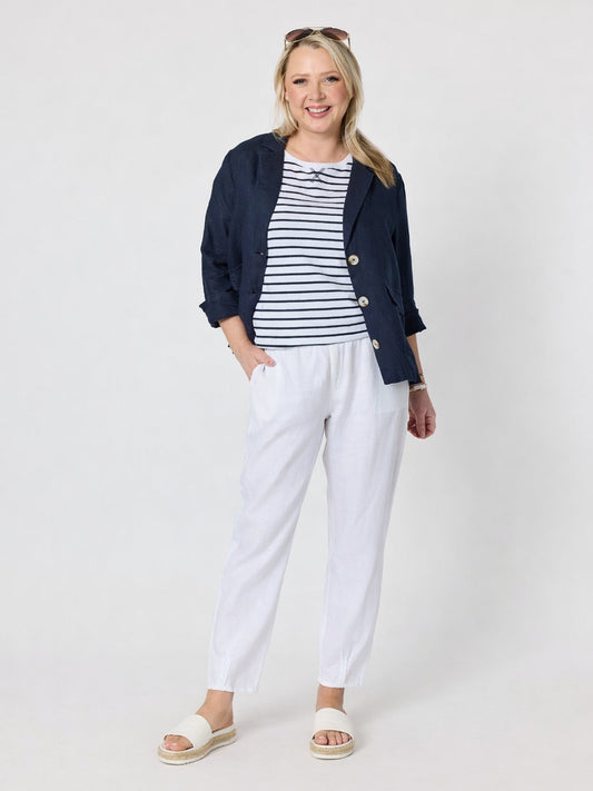 Gordon Smith Dockside Stripe Stud Tee (Navy/White)