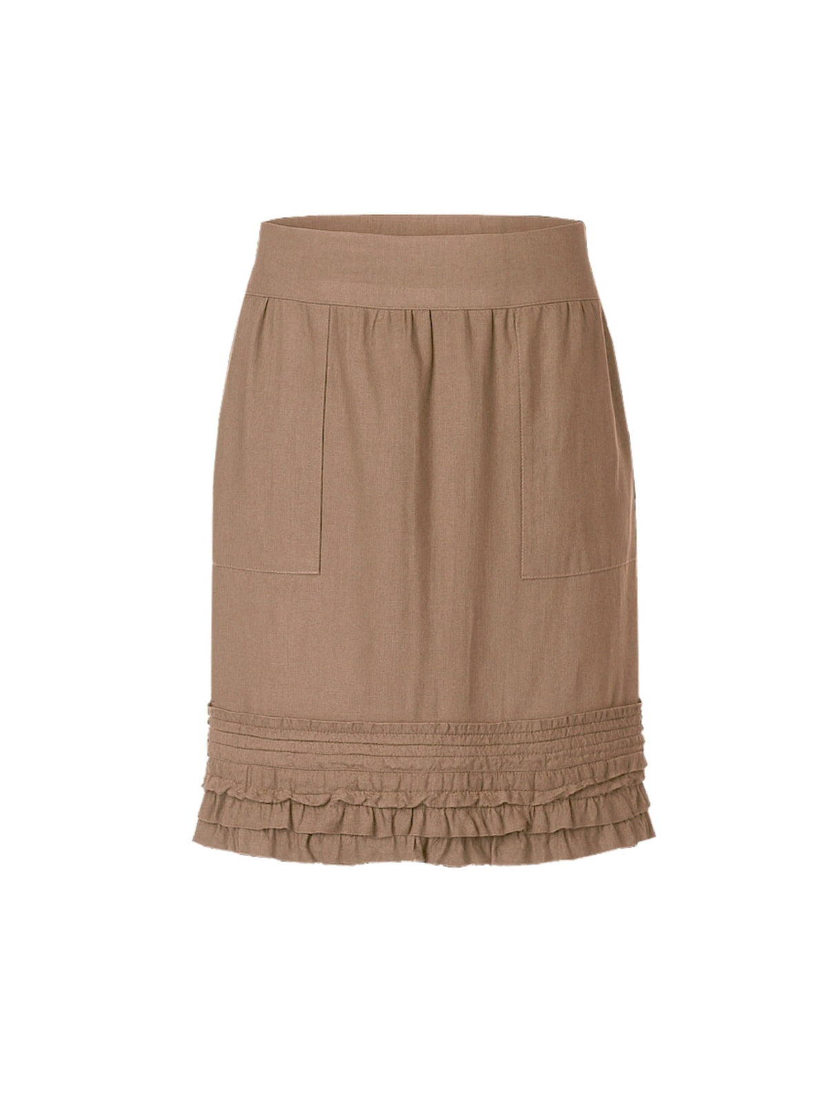 Gordon Smith Ruffle Hem Skirt (Mocha)