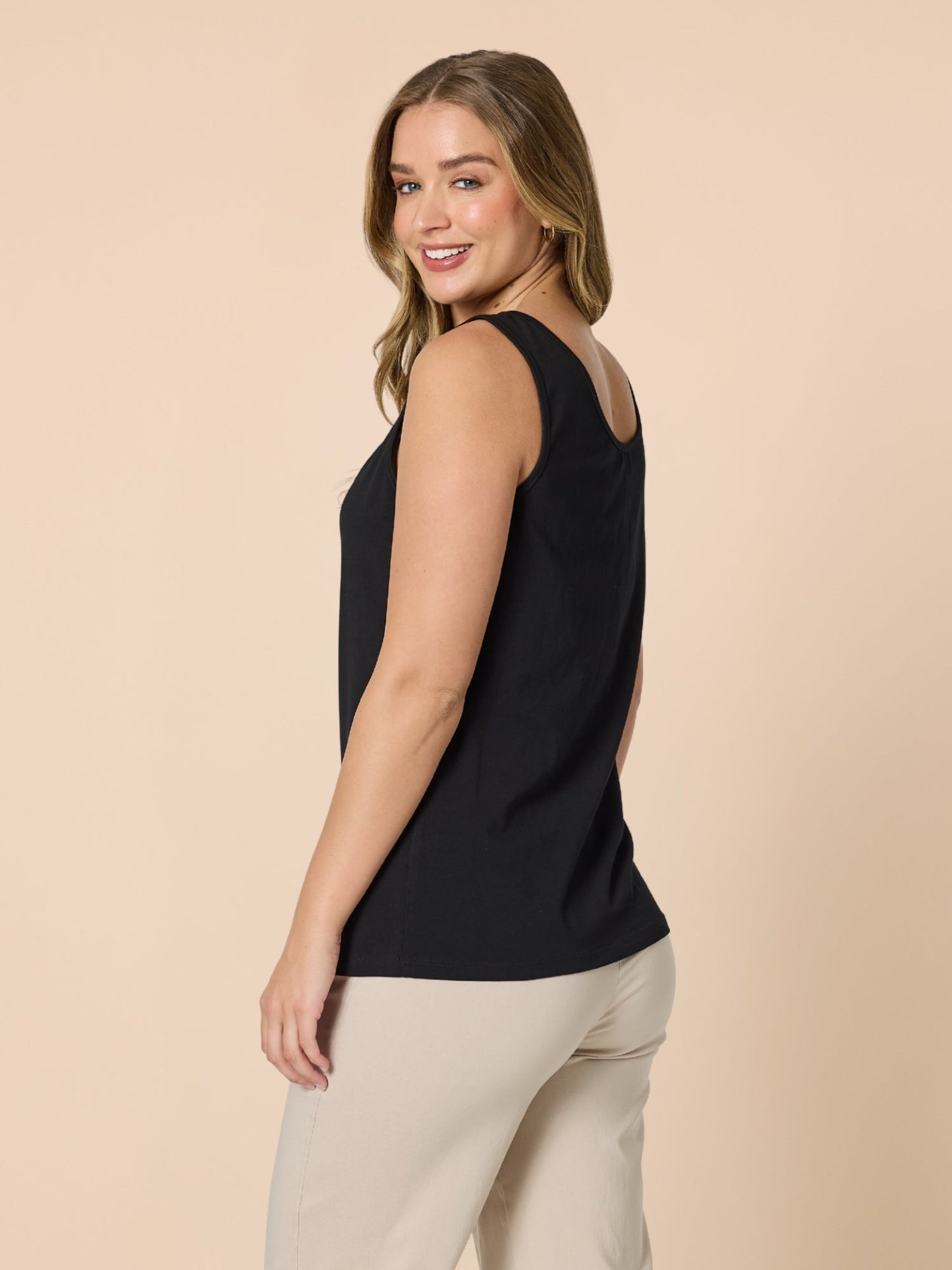 Threadz Basic Cotton Camisole (Black)