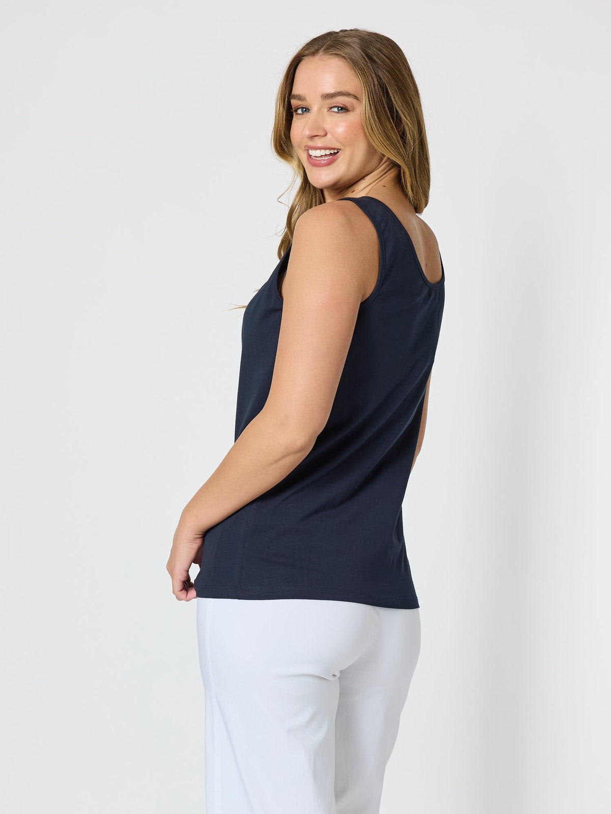 Threadz Basic Cotton Camisole (Navy)