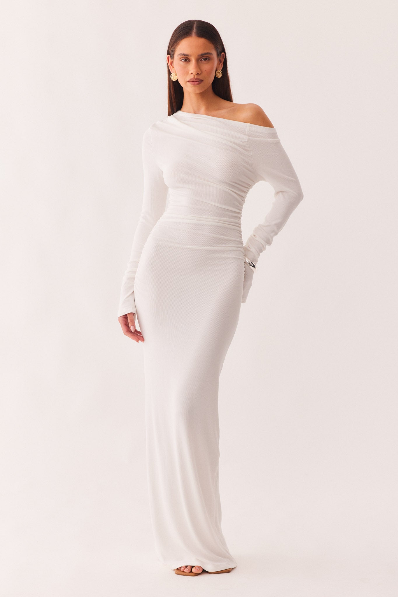 Image of Dresses. Productname: SNDYS REYNA MAXI DRESS in White colour by brand - SNDYS