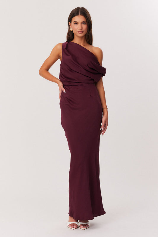 Image of Dresses. Productname: SNDYS CALISSA MAXI DRESS in Burgundy colour by brand - SNDYS