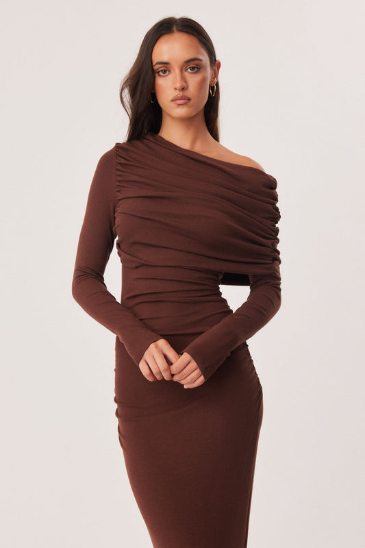 SNDYS REENA MAXI DRESS (Chocolate)