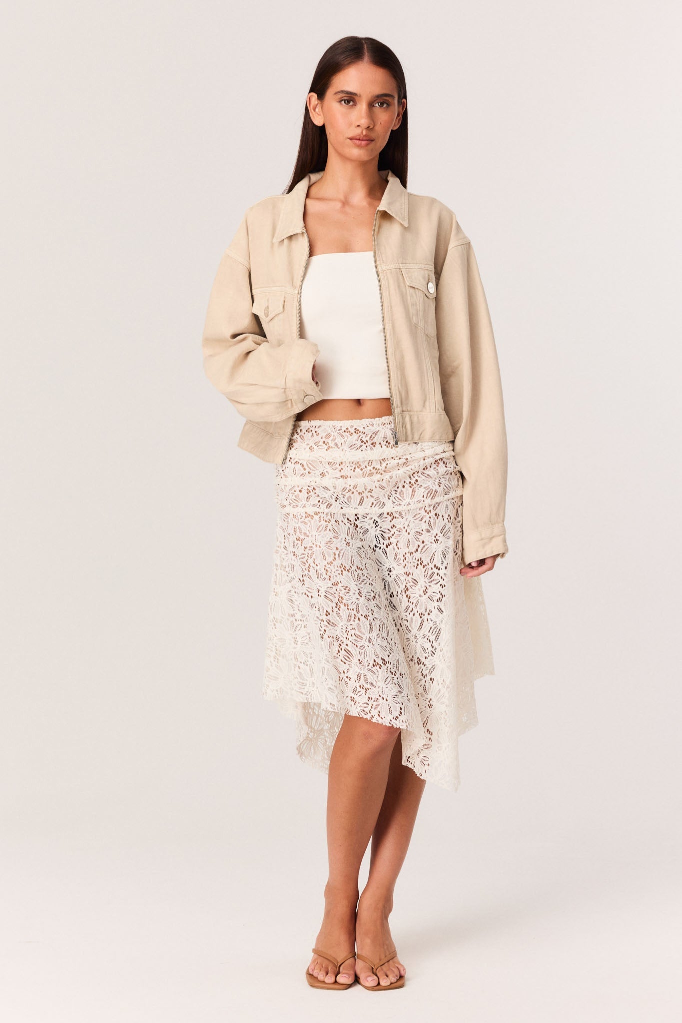 SNDYS COLE DENIM JACKET (Oat)