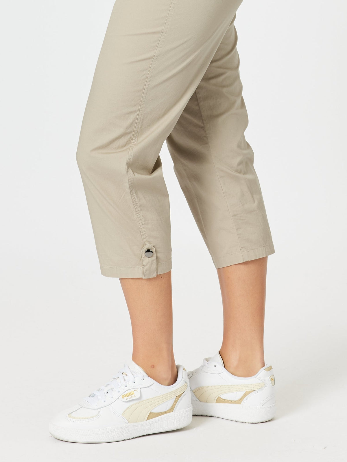 Threadz Santorini Cropped Cotton Pant (Natural)