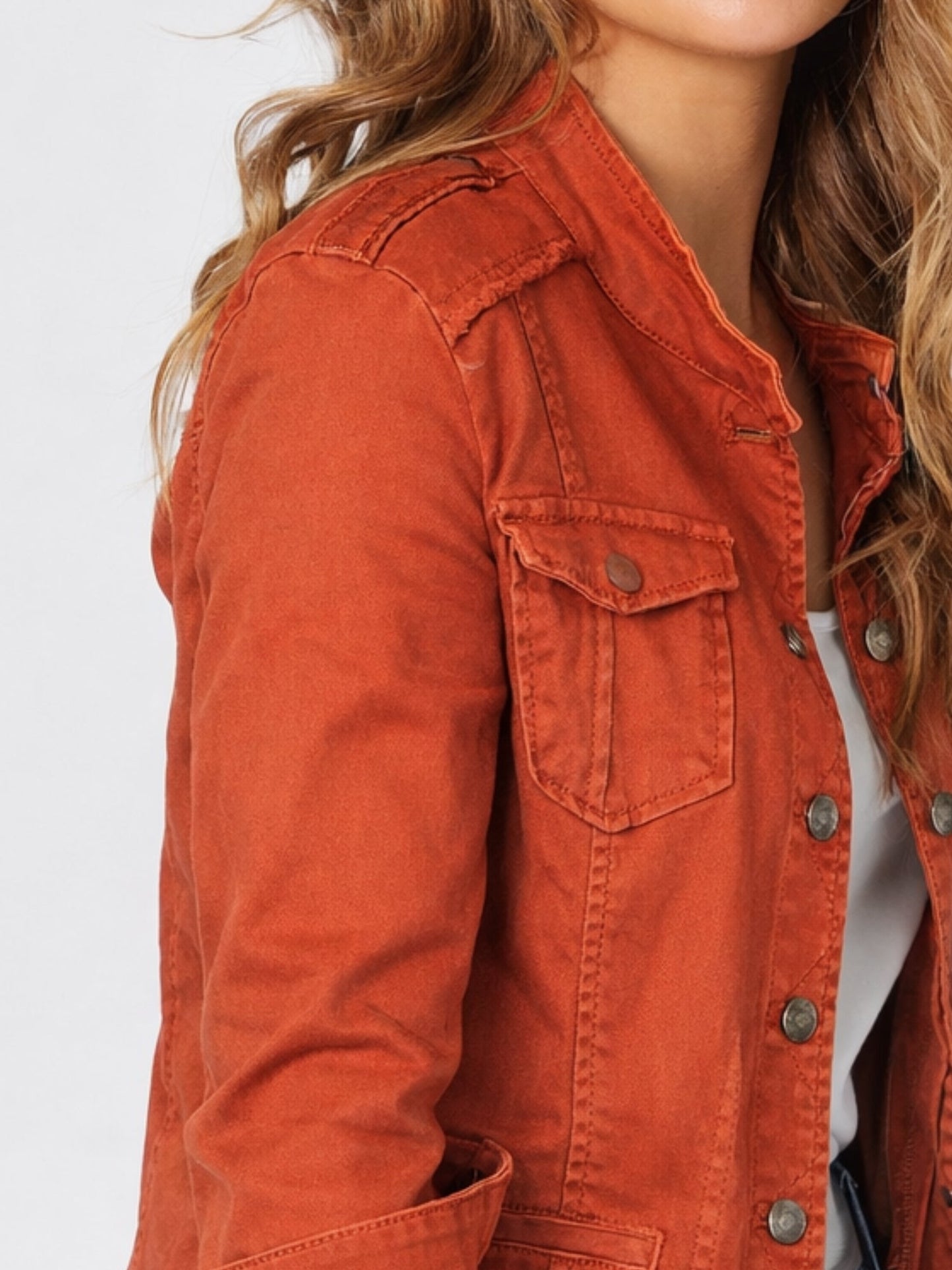 Threadz Military Denim Jacket (Maple)