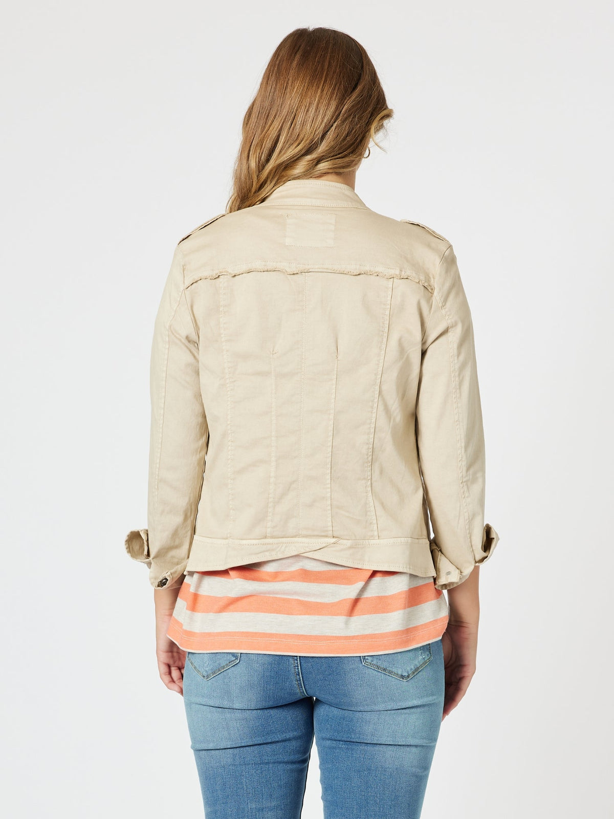 Threadz Military Denim Jacket (Natural)