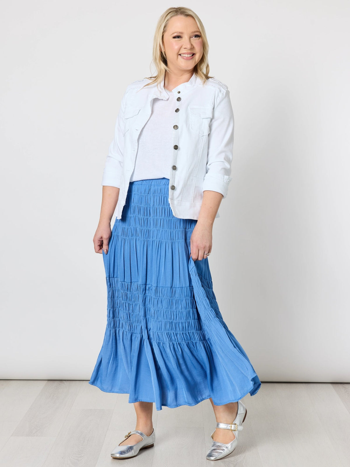 Hammock & Vine Lux Ruche Skirt (Pacific Blue)