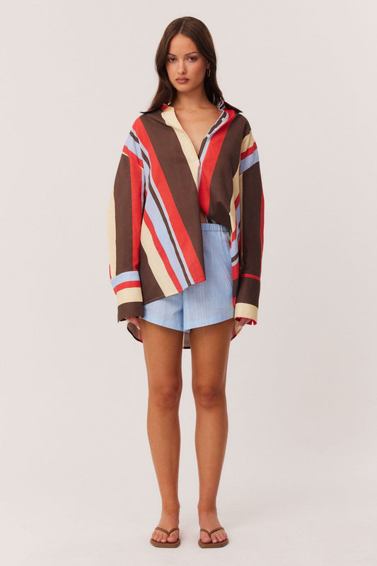 SNDYS TRUDIE SHIRT (Multi Stripe)