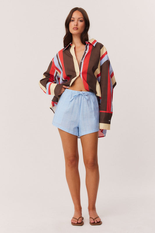 SNDYS EDIE SHORTS (Blue Pinstripe)