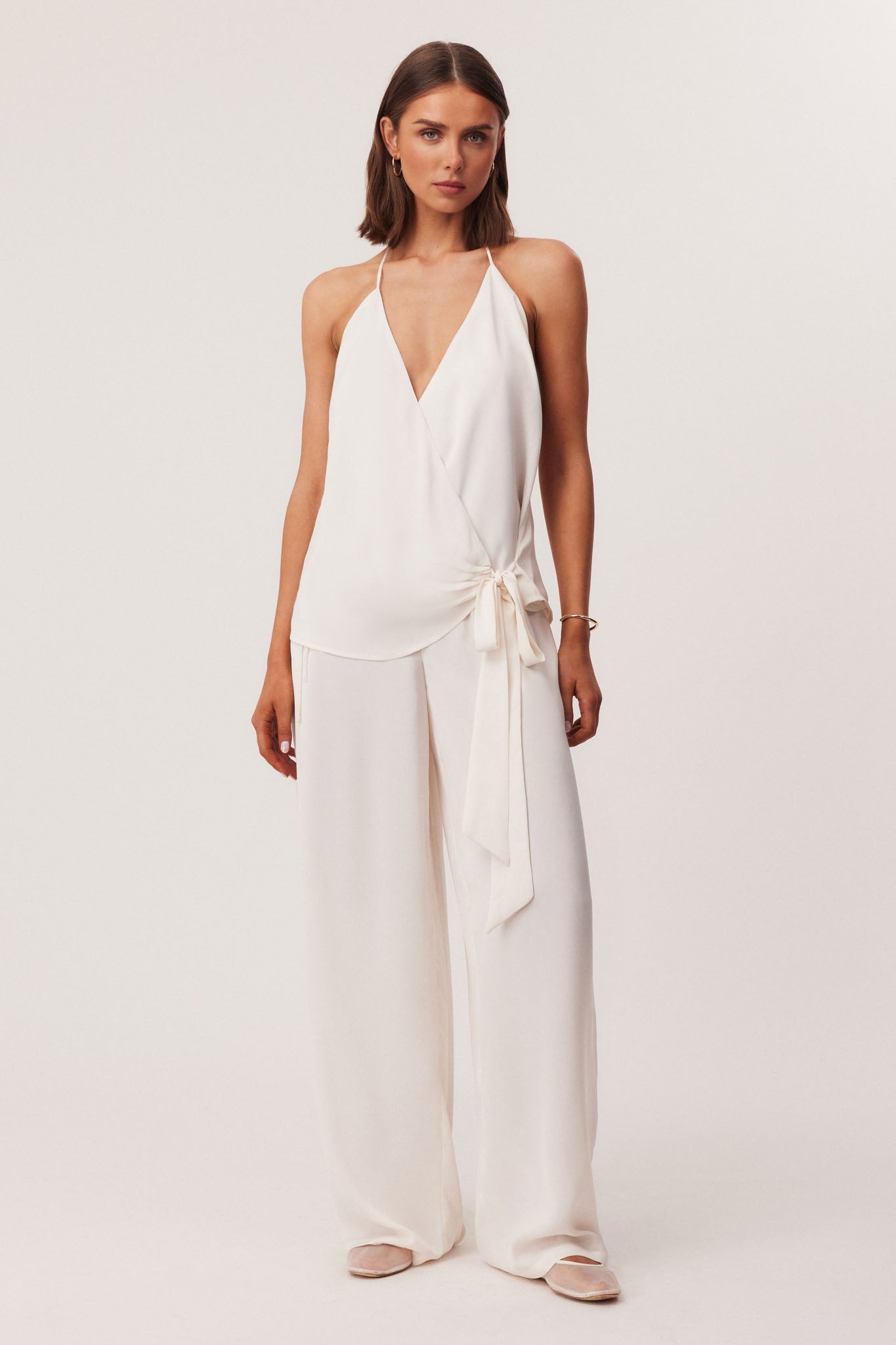SNDYS ROSEWOOD HALTER TOP (Off White)