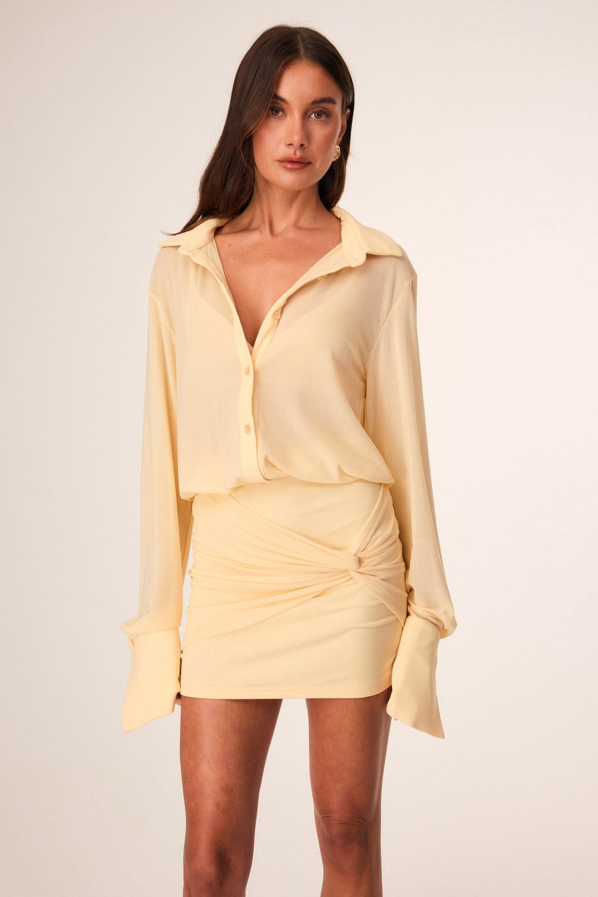 SNDYS AMAN MINI DRESS (Butter)