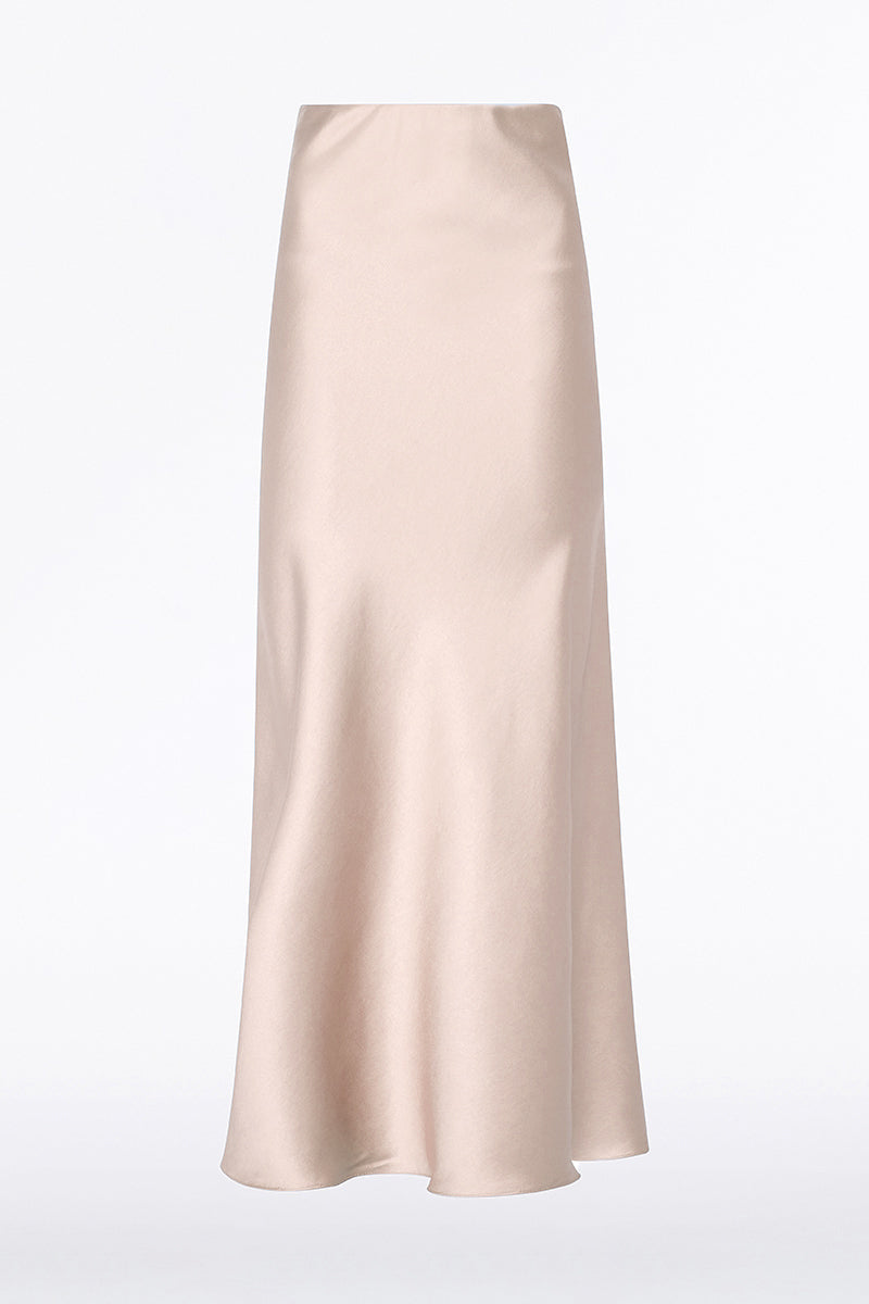Carla Zampatti Blush Lustre Satin Bias Skirt (Pink)