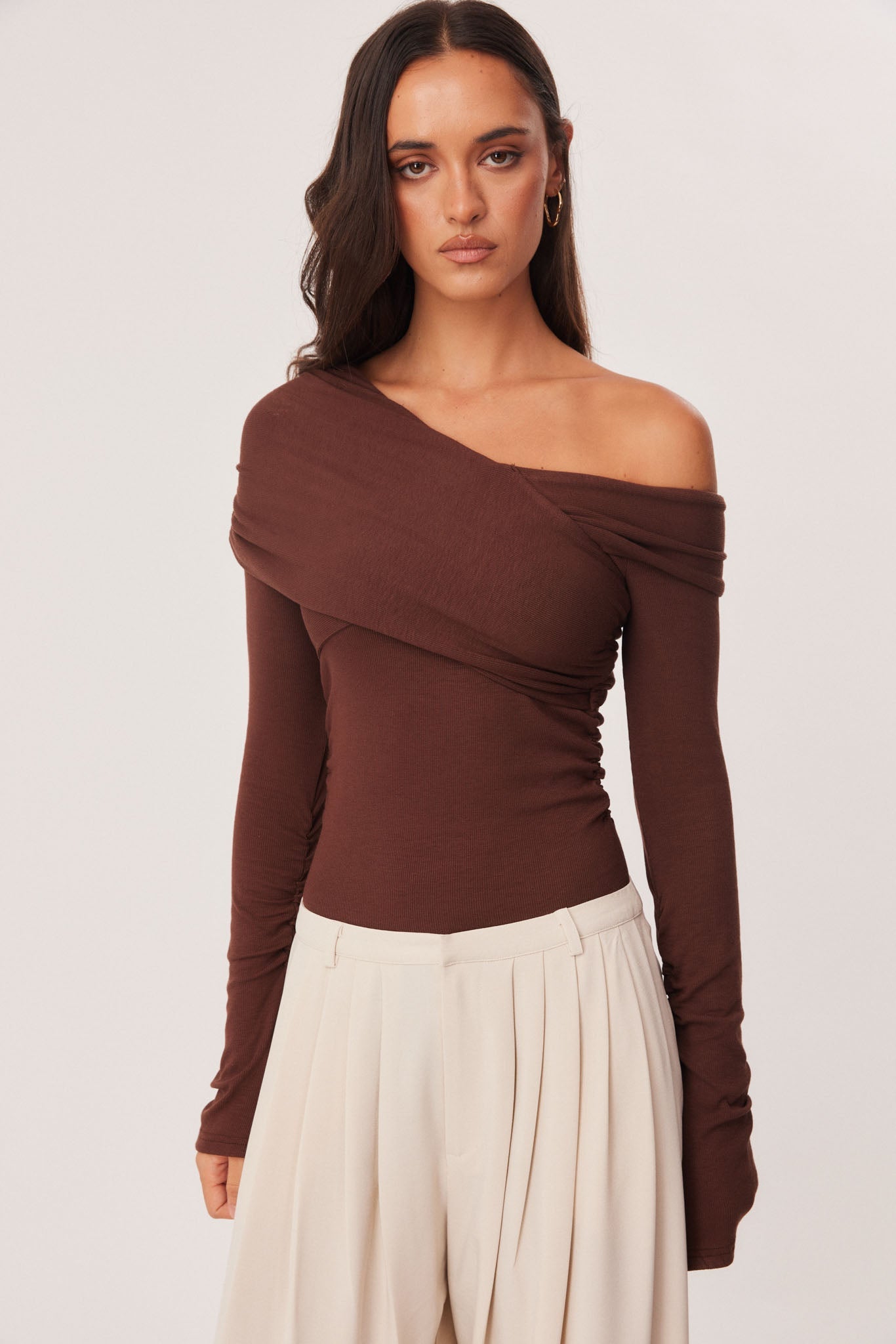 Image of Bodysuits. Productname: SNDYS ALLANI BODYSUIT in Chocolate colour by brand - SNDYS