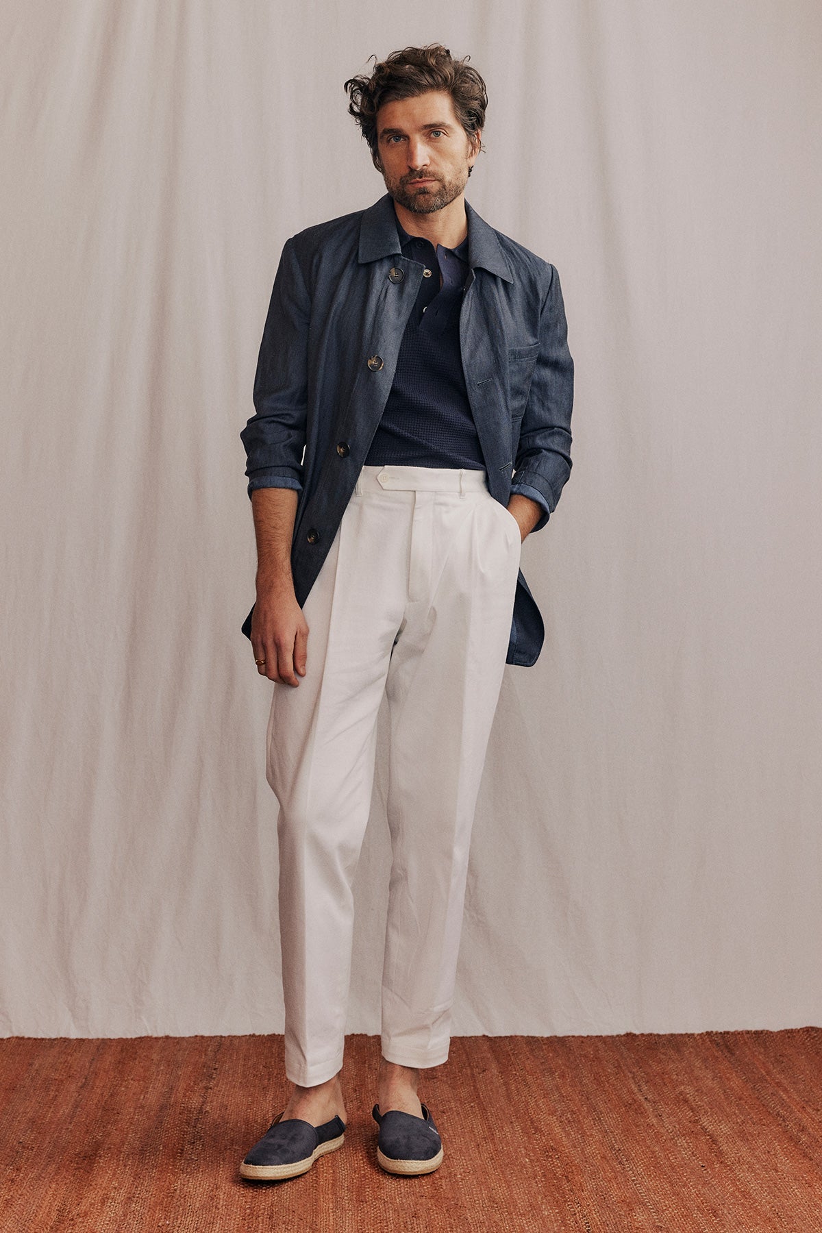 Anthony Squires Carter Dark Shirt Jacket (Blue)