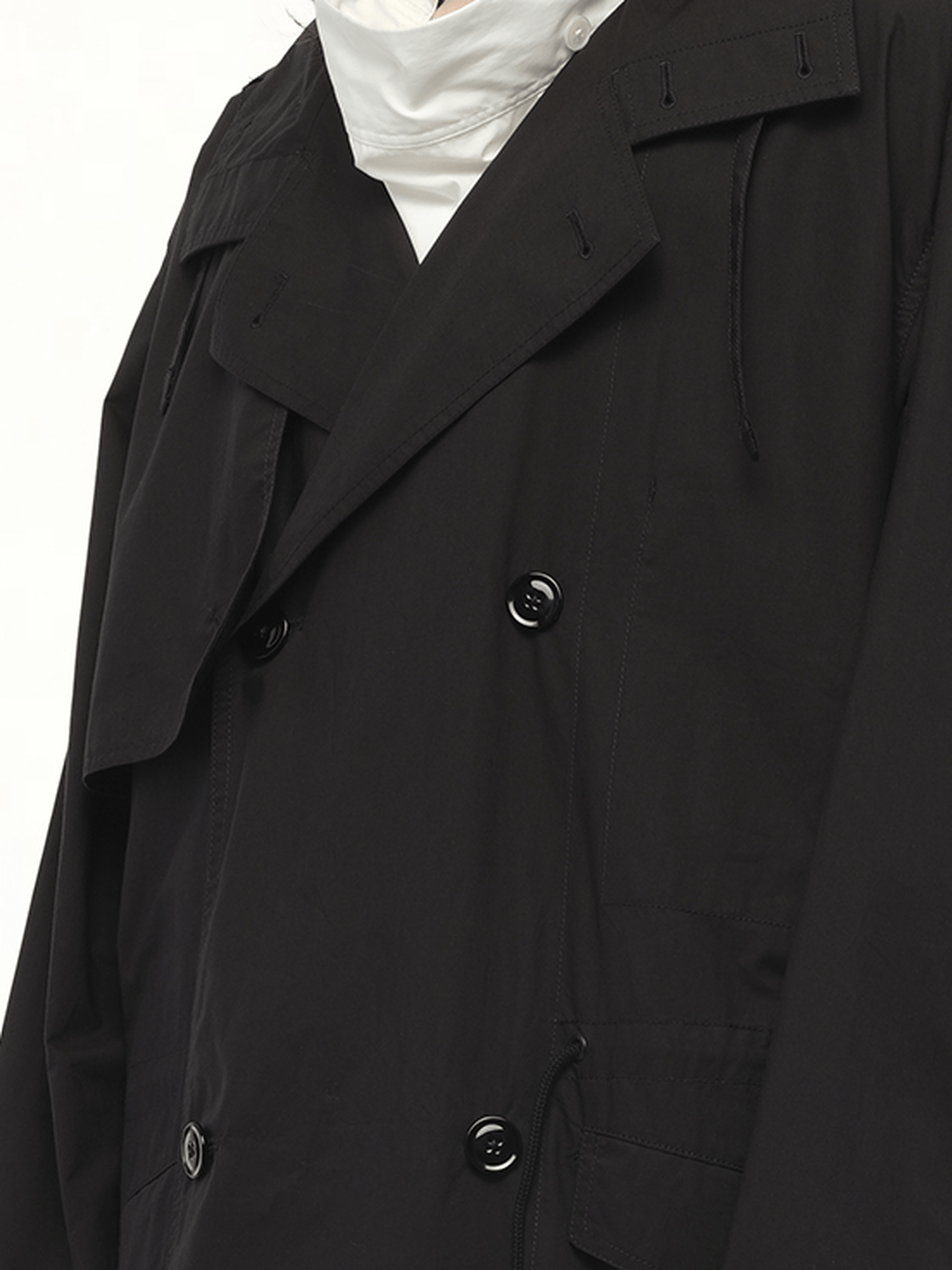 LEMAIRE Light Hooded Trench (Black)