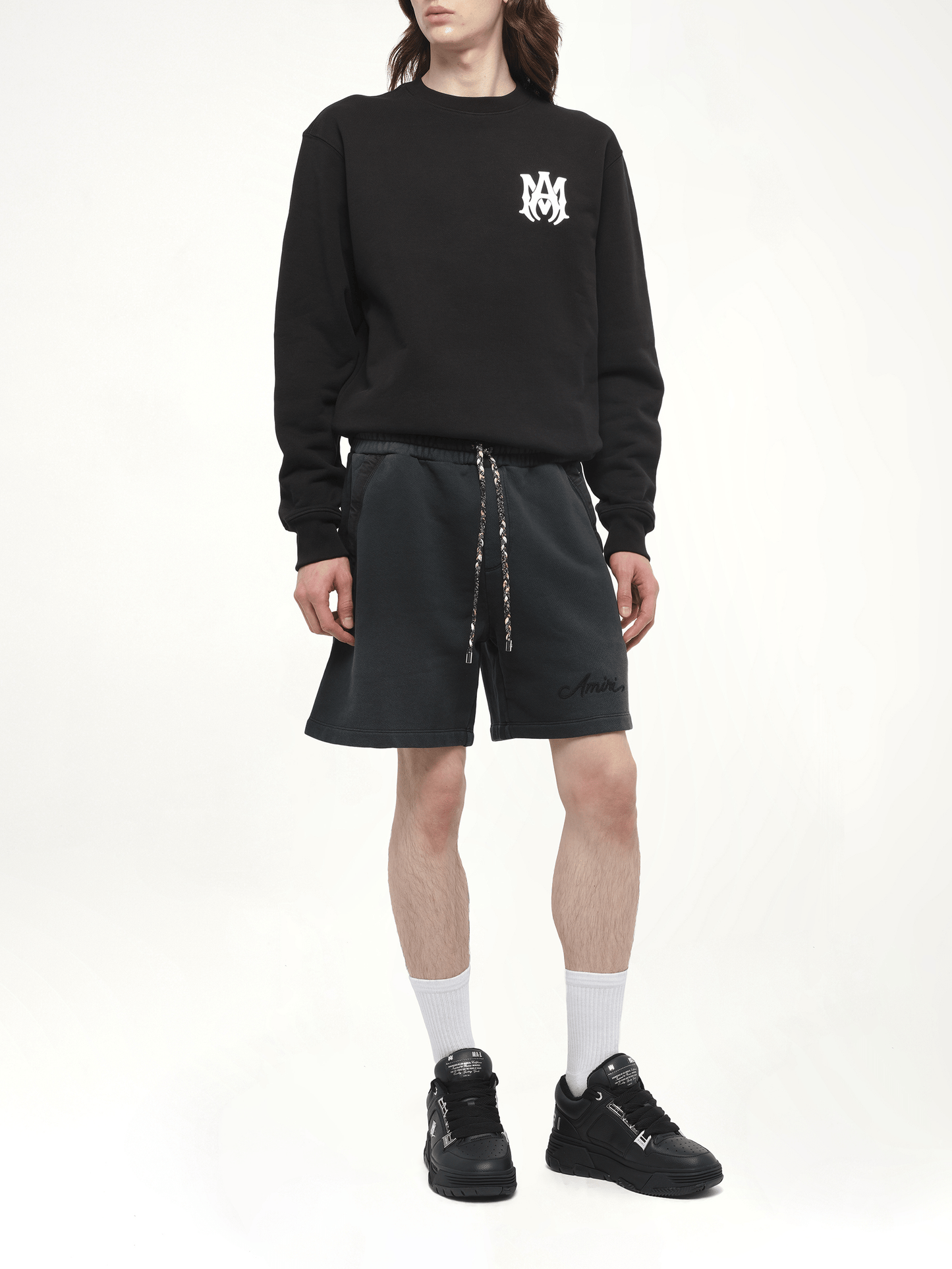 AMIRI Bleach Bandana Shorts (Black)