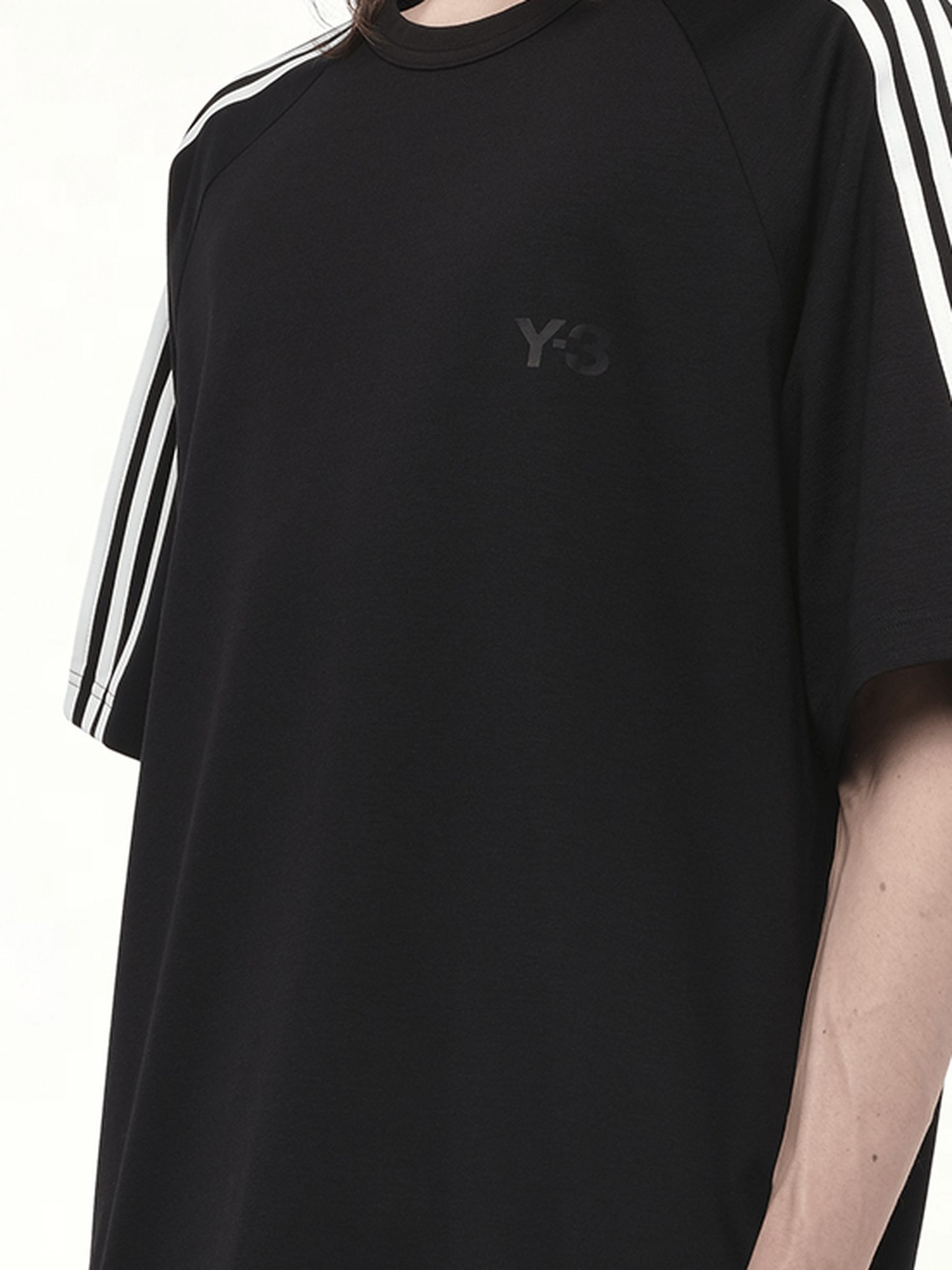 Y-3 Short Sleeve T-Shirt 3-Stripes (Black)