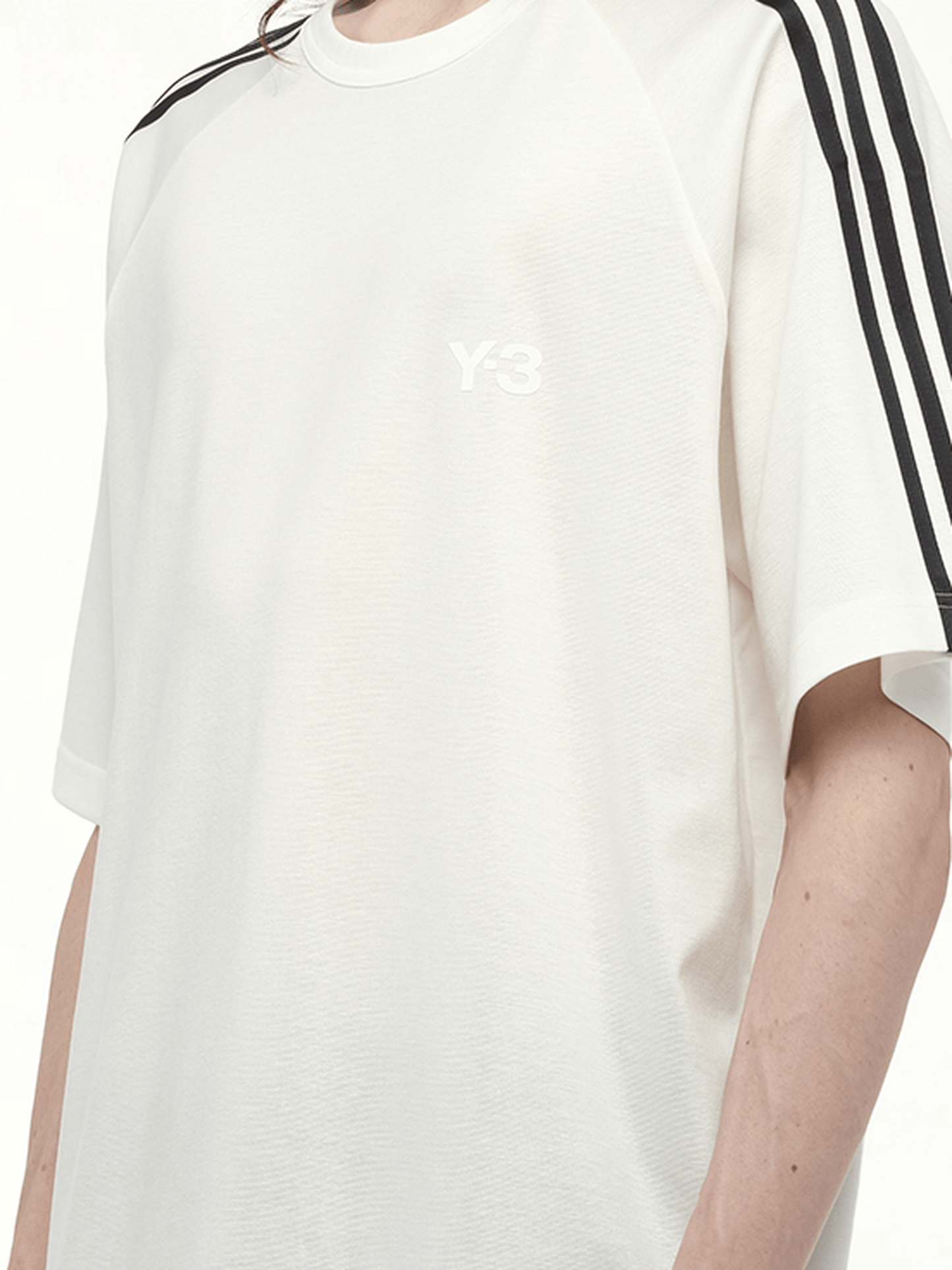 Y-3 Wire Stripe Short Sleeve T-Shirt (White)