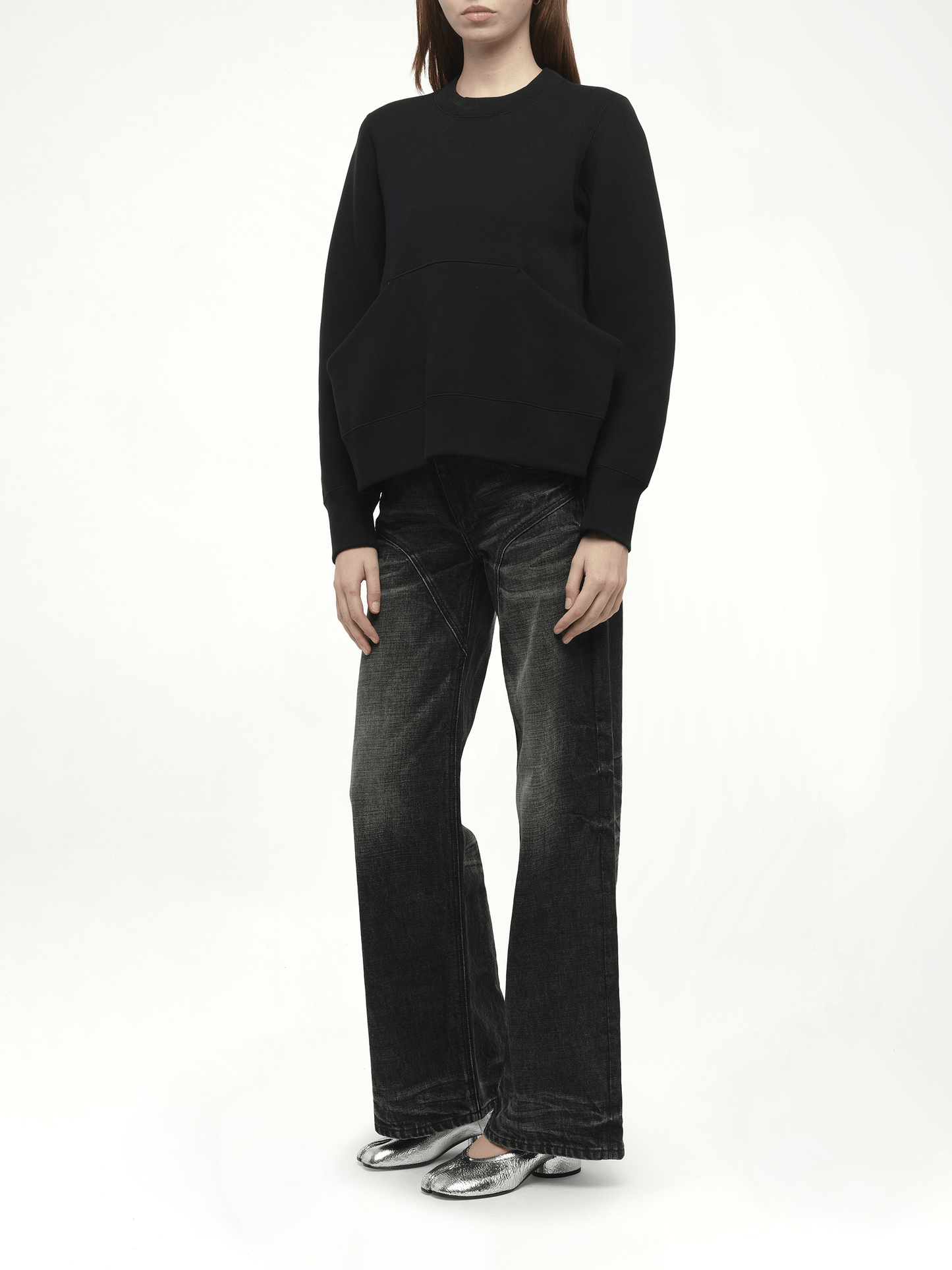SACAI Sponge Sweat Pullover (Black)