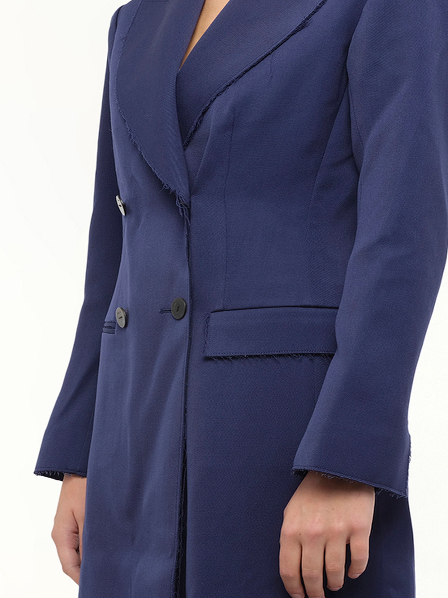 LOEWE Double Button Coat (Navy)