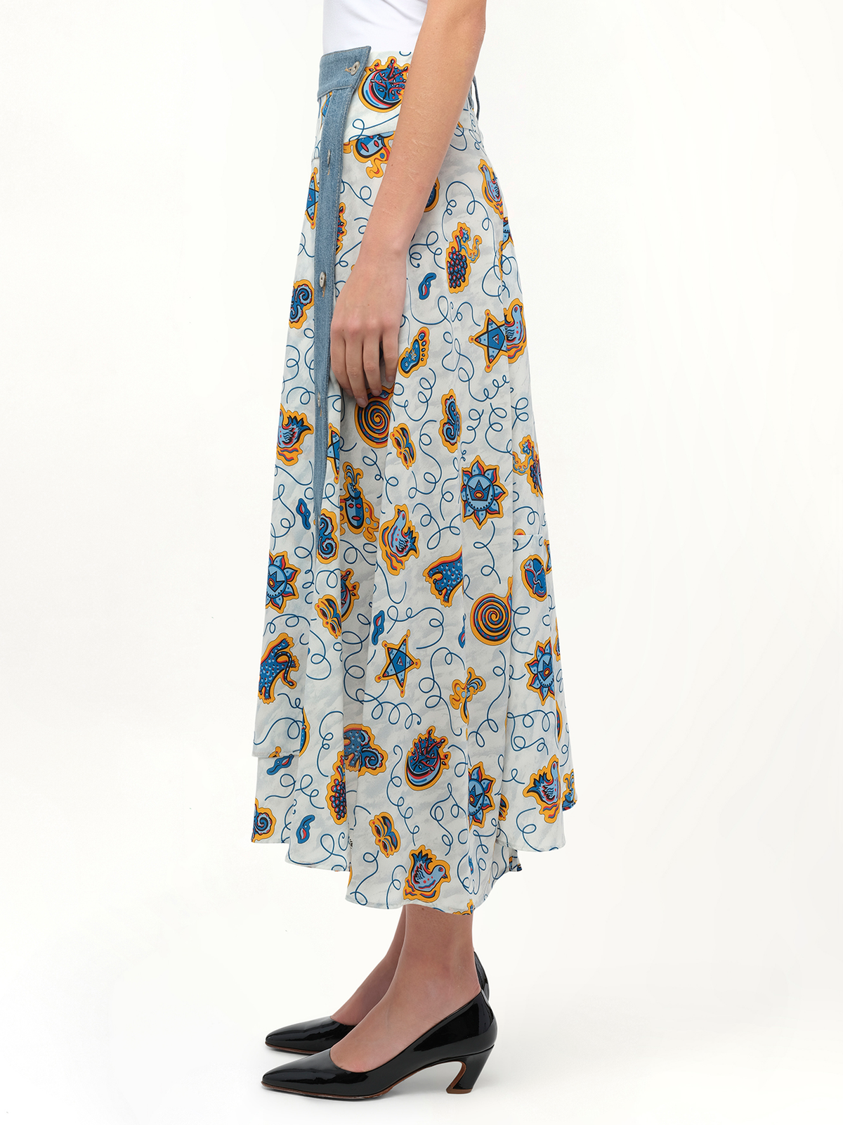 Loewe x Paula Prt Skirt Denim (White)
