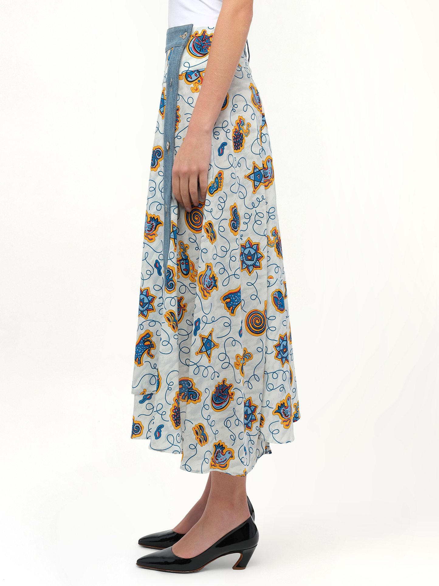 Loewe x Paula Prt Skirt Denim (White)