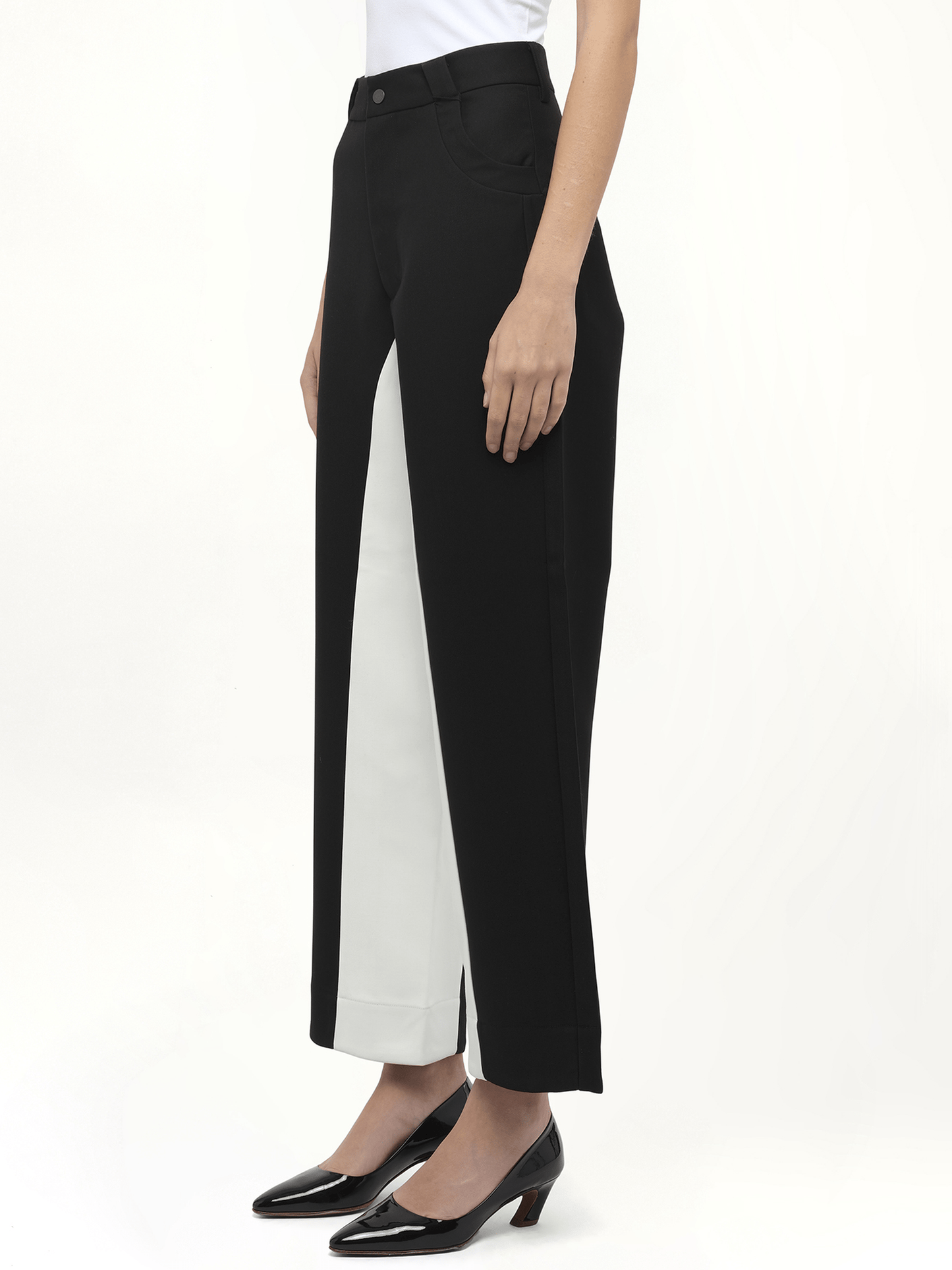 FAX COPY EXPRESS & White Stitched Suit Pants (Black)