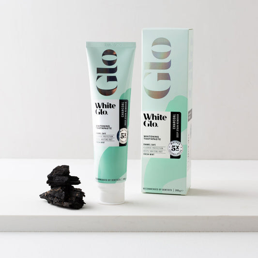 Image of Oral Care. Product name - Charcoal Deep Stain Remover Whitening Toothpaste in colour by brand - White Glo