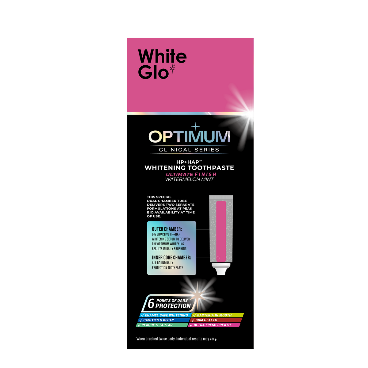 White Glo Optimum Ultimate Finish Whitening Toothpaste