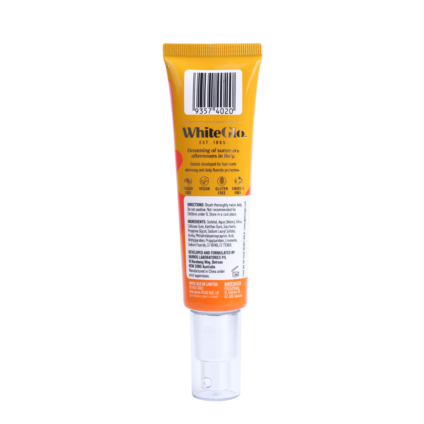 White Glo Summer Spritz Toothpaste