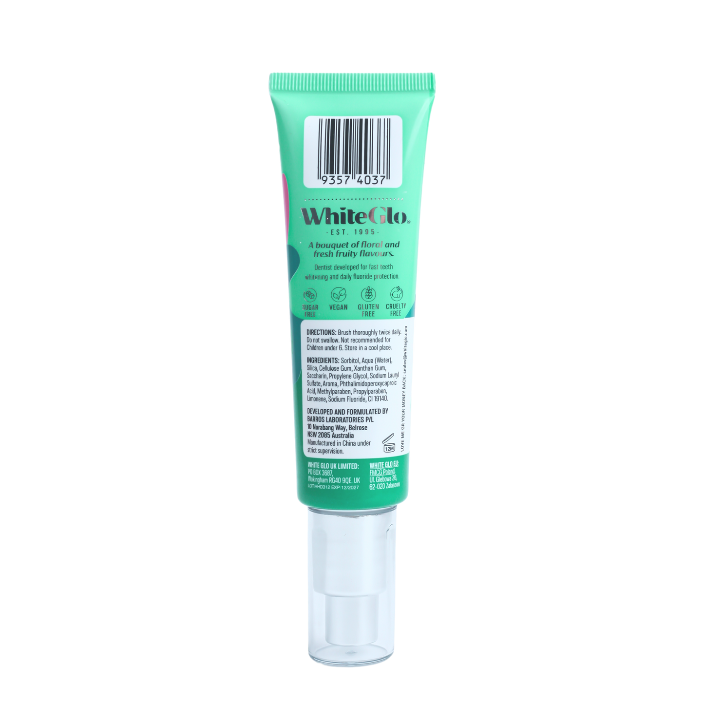 White Glo Elderflower Toothpaste