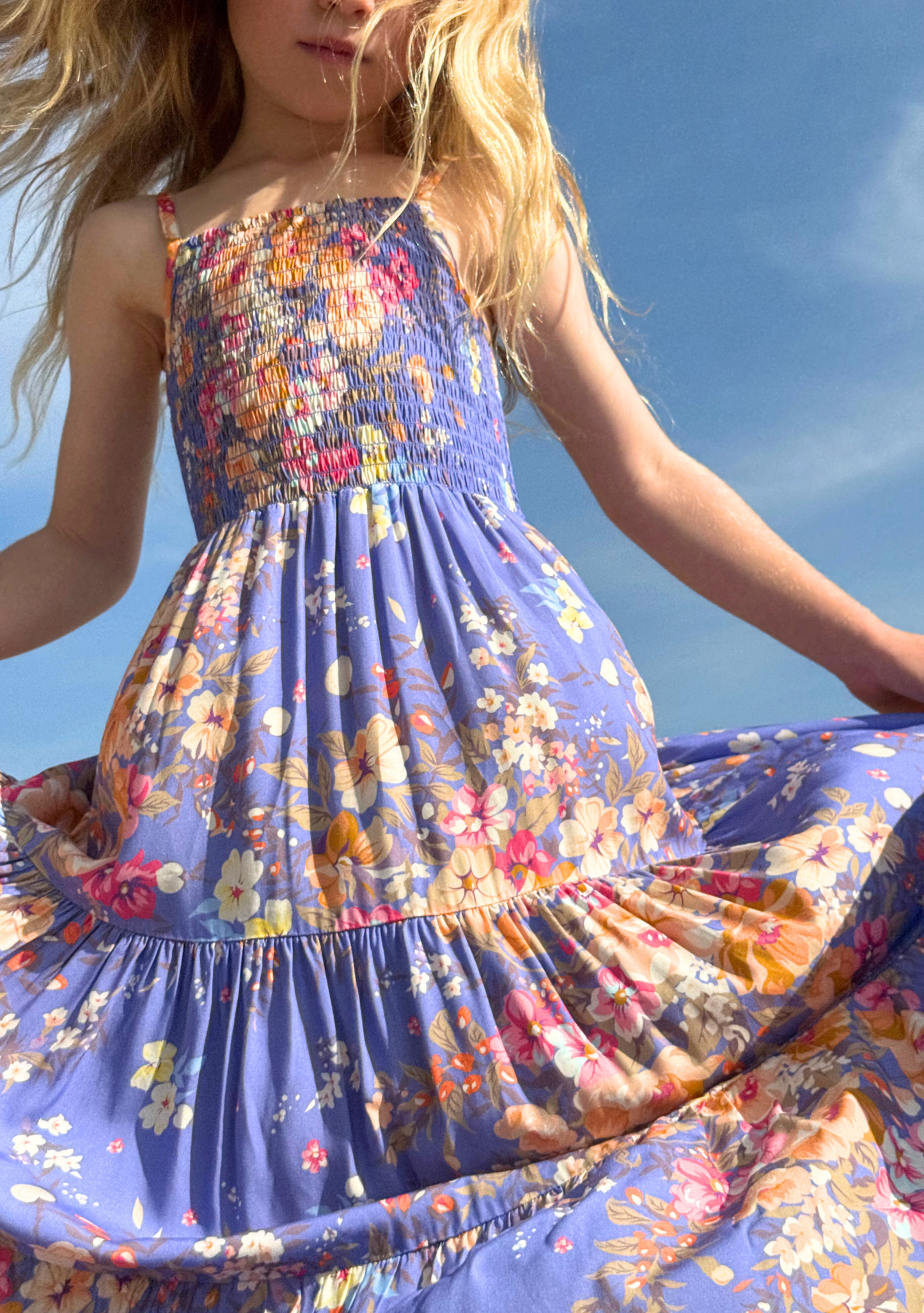 LITTLE AUGUSTE Sweetheart Maxi Dress (Purple)