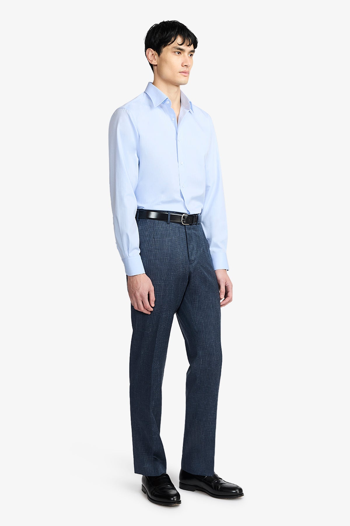 Anthony Squires Norris Formal Shirt Herringbone (Blue)