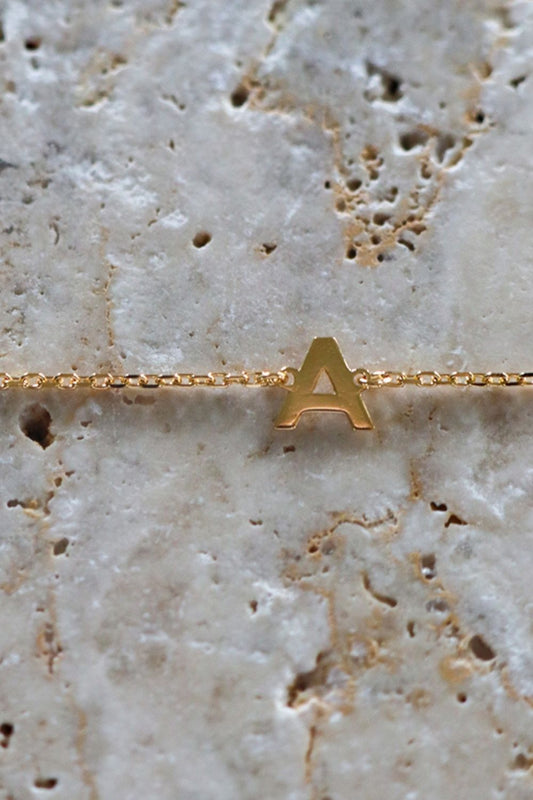 Image of Bracelets. Productname: Initial Bracelet Gold in Gold colour by brand - Kabana