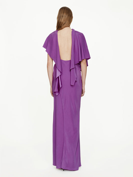 CHRISTOPHER ESBER Backless Drape Satin Dress (Pelisse)