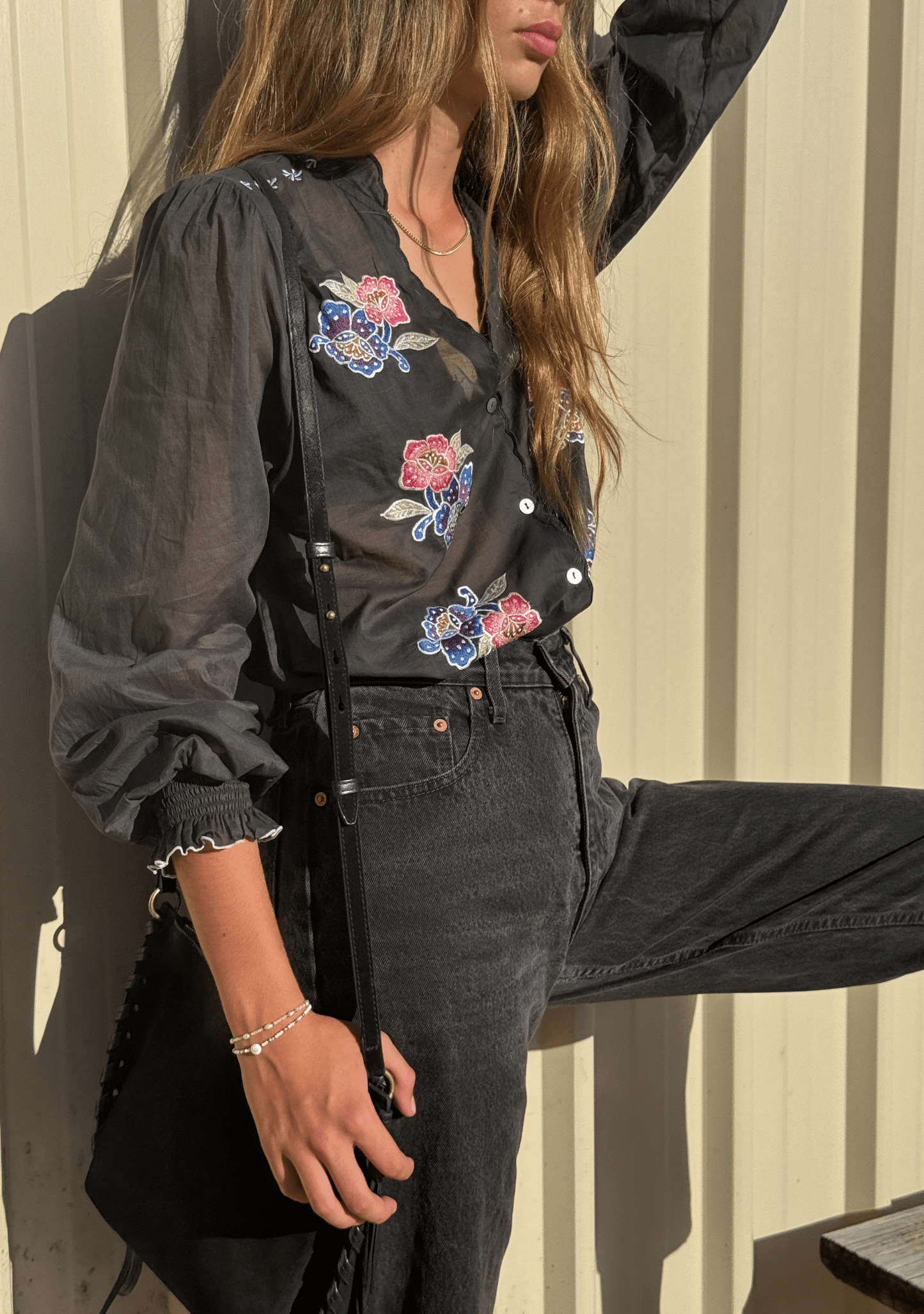 Auguste The Label Gisele Embroidered Blouse (Print)