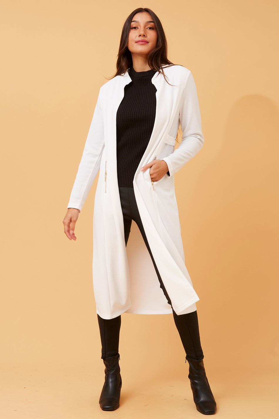 ADELLA LONGLINE CARDIGAN (Black)