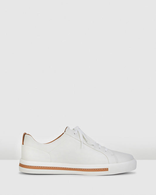 Image of Sneakers. Productname: Un Maui Lace White Leather in White Leather colour by brand - Clarks