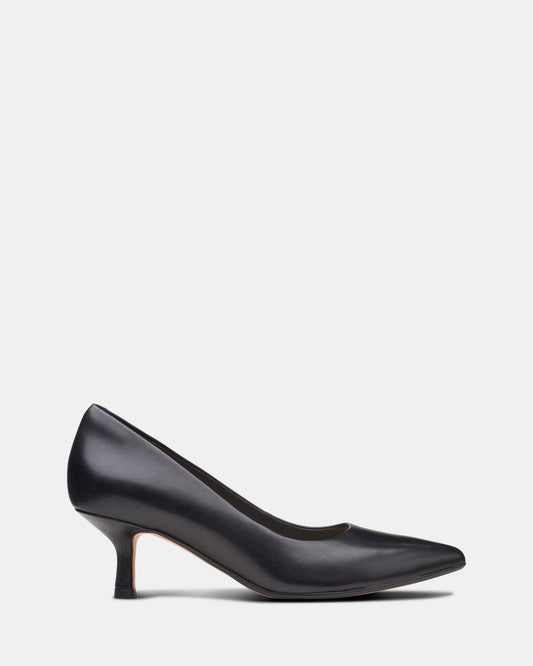 Image of Heels. Productname: Violet55 Rae Black Leather in Black Leather colour by brand - Clarks