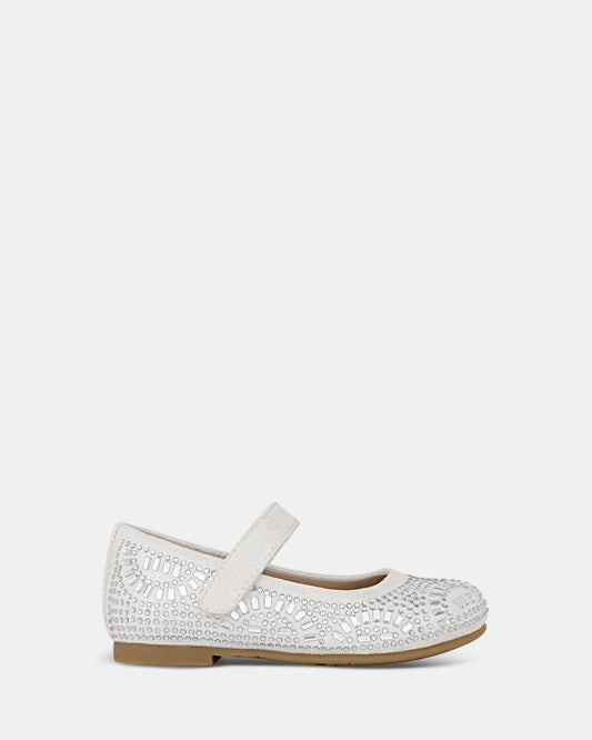 Image of Footwear. Productname: Aurora II Junior White/Shimmer Multi in White, Shimmer Multi colour by brand - Clarks