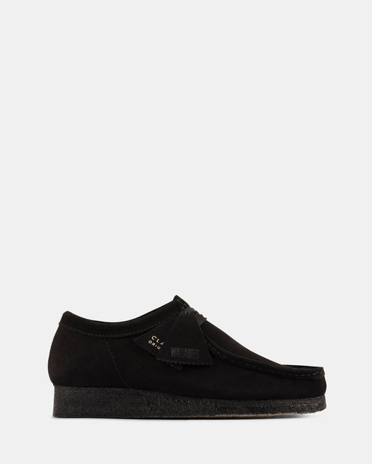 Image of Footwear. Productname: Wallabee. (W) Black Suede Ii in Black Suede Ii colour by brand - Clarks Originals
