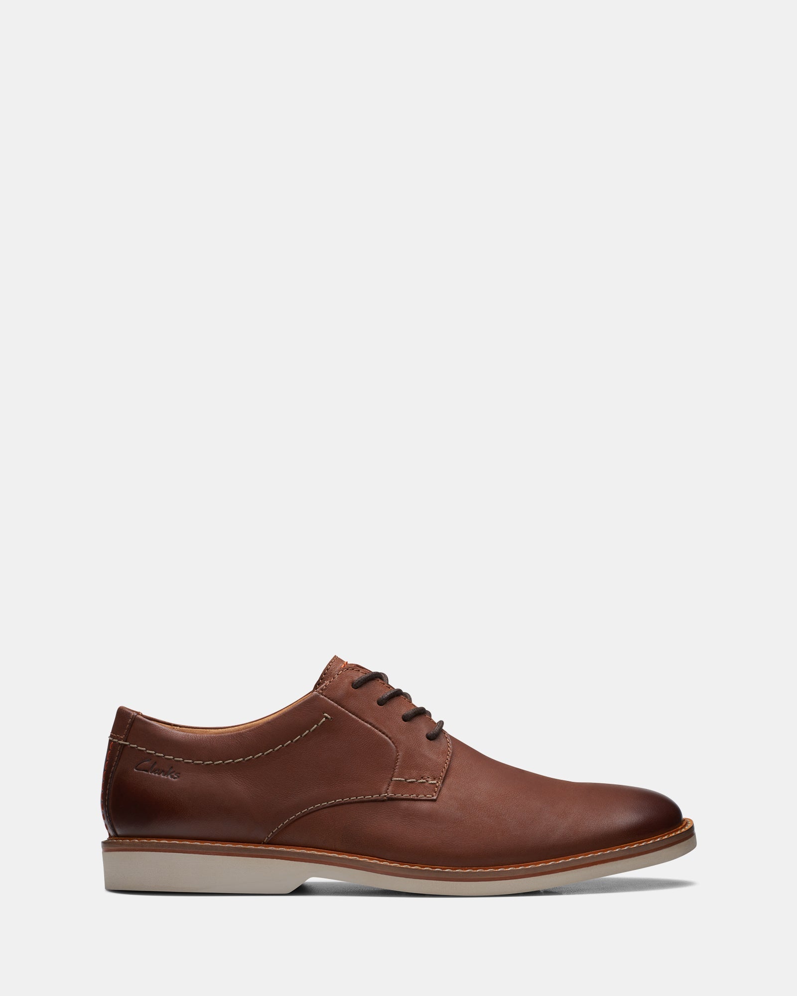 Image of Footwear. Productname: Atticus Ltlace Dark Tan Leather in Dark Tan Leather colour by brand - Clarks