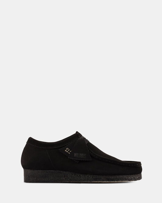 Image of Footwear. Productname: Wallabee (M) Black Suede Ii in Black Suede Ii colour by brand - Clarks Originals