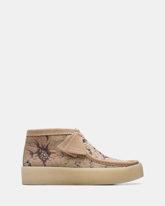 Image of Boots. Productname: Wallabee Cup Boot Tan Floral in Tan Floral colour by brand - Clarks Originals