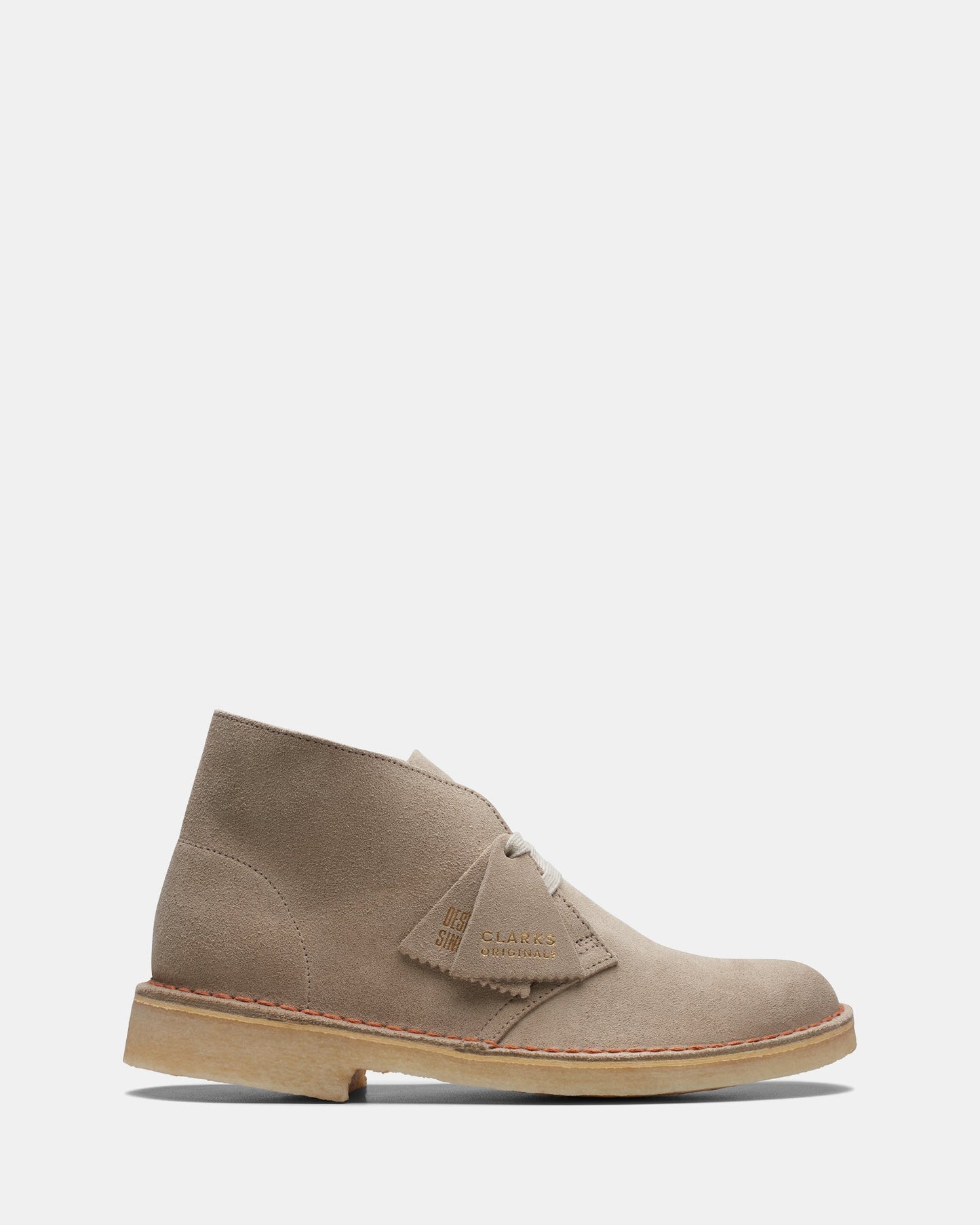Image of Boots. Productname: Desert Boot. (W) Sand Suede in Sand Suede colour by brand - Clarks Originals