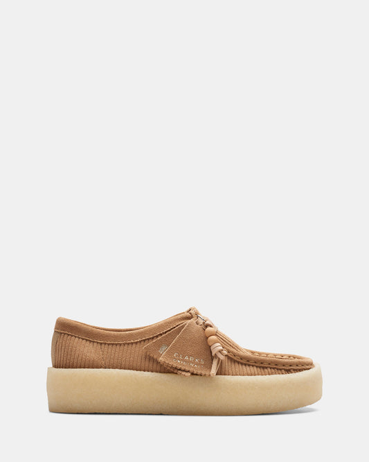 Image of Footwear. Productname: Wallabee Cup. (W) Tan Cord in Tan Cord colour by brand - Clarks Originals