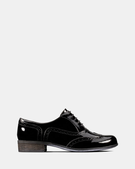 Image of Footwear. Productname: Hamble Oak Black Patent in Black Patent colour by brand - Clarks