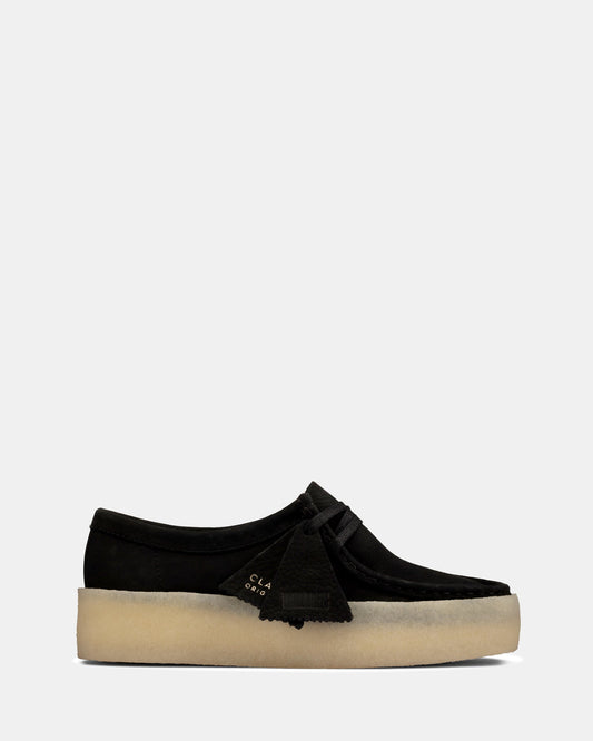 Image of Footwear. Productname: Wallabee Cup. (W) Black Nubuck in Black Nubuck colour by brand - Clarks Originals